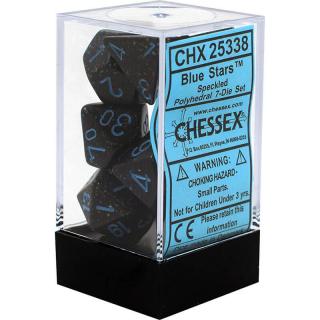 Chessex Speckled Polyhedral 7-Die Set - Blue Stars