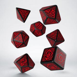 Chessex Opaque Polyhedral 7-Die Sets - Red w/black