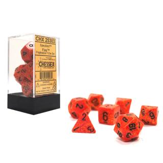 Chessex Speckled Polyhedral 7-Die Set - Fire