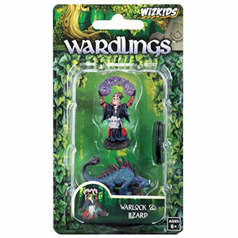 WizKids Wardlings Painted RPG Figures: Boy Warlock & Lizard