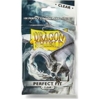 Dragon Shield Standard Perfect Fit Sleeves - Clear/Clear (100 Sleeves)