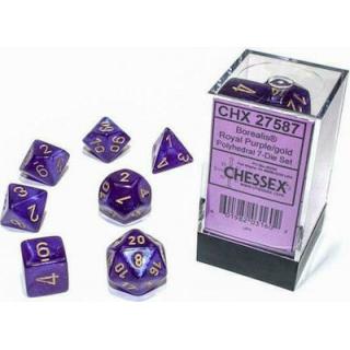 Chessex Opaque Polyhedral 7-Die Sets - Light Purple w/white