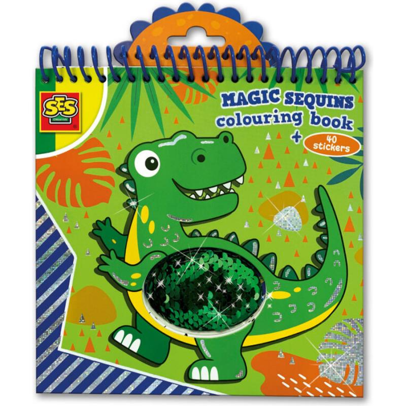Ses Creative - Βιβλίο Ζωγραφικής με Μαγικές Πούλιες - Magic Sequins Colouring Book