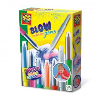 Ses Creative - Φυσητά Στυλό Αερογράφου - Blow Airbrush Pens - Magic Colour Changing