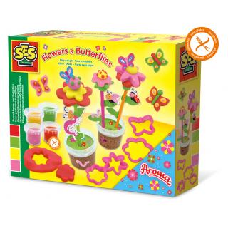 Ses Creative - Ζύμη με Αρωματικά Λουλούδια & Πεταλούδες - Play Dough Scented Flowers & Butterflies