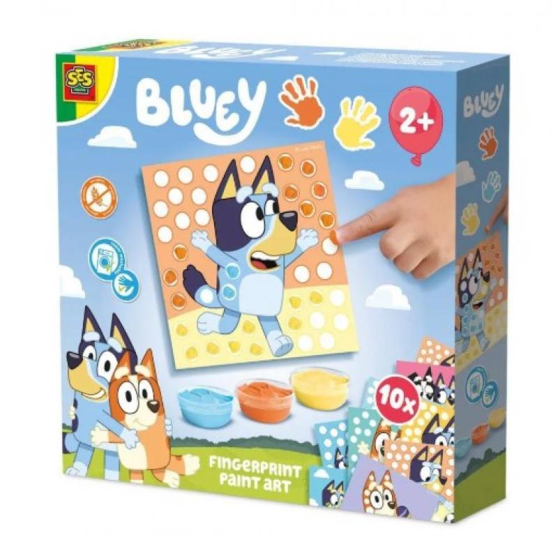 Ses Creative - Bluey - Fingerprint paint art