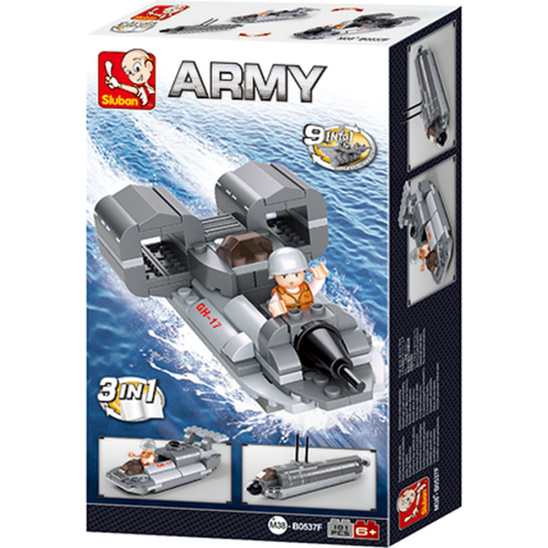 M38-B0537F Sluban Jet Boat 3-in-1