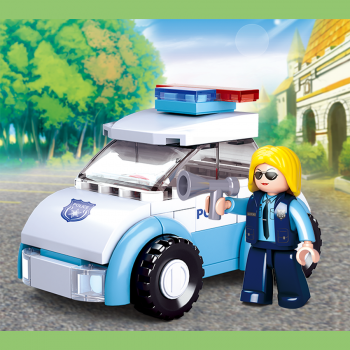M38-B0600B Sluban Police Woman with Police Car