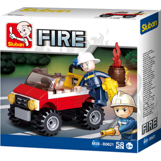 M38-B0621 Sluban Fire Jeep - Fire serie