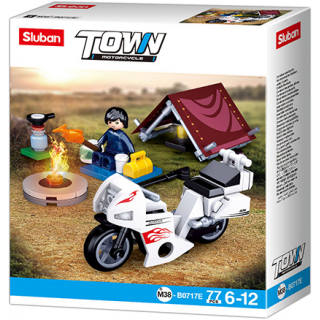 M38-B0717E Sluban Camping Motorcyclist - Motorcycles serie