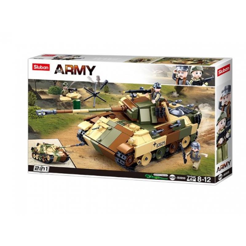 Sluban - M38-B0859 Medium Tank Brown, Green and Beige