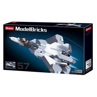 Sluban - M38-B0986 Gray White Jet Fighter 2 in 1