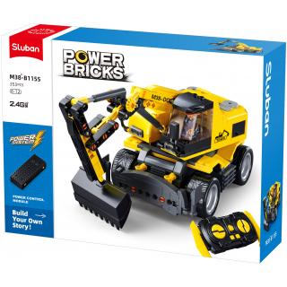 Sluban - M38-B1155 E7 Wheeled Excavator Remote Control 4WD