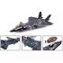 Sluban - M38-B1187 J20SS Stealth Aircraft - Metal Coating Titnium Silver Version