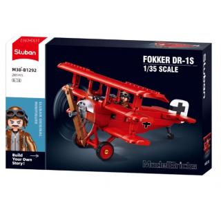 Sluban - M38-B1292 1/35 Red Baron Fokker Triplane, 281pc