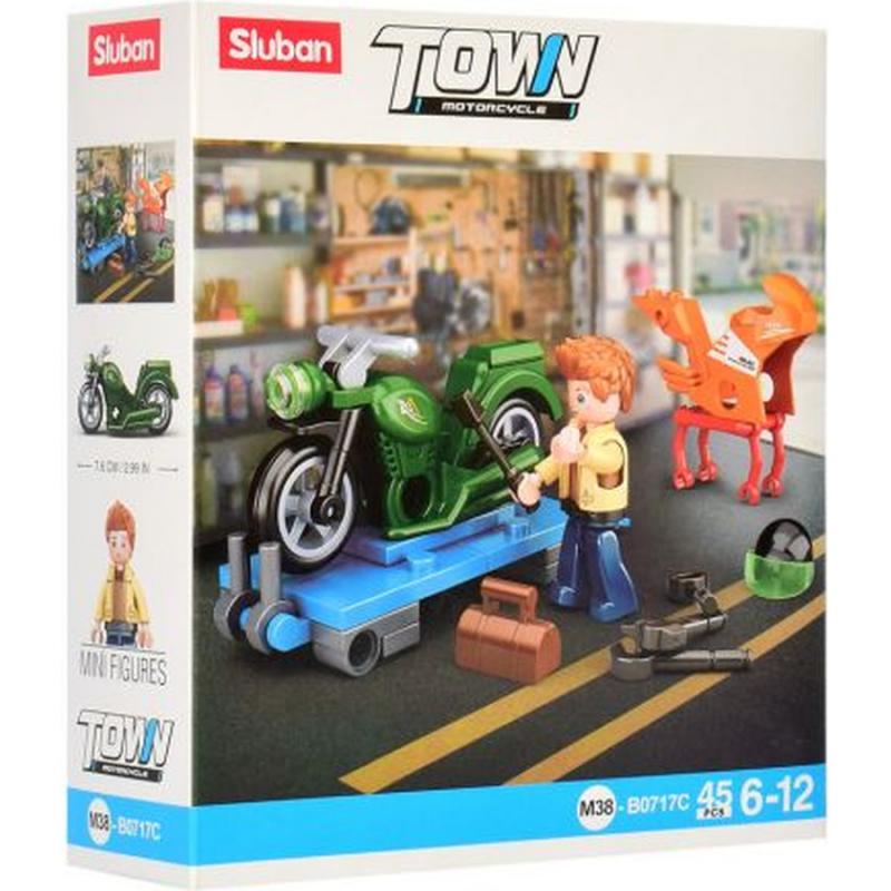 M38-B0717C Sluban Scooter Rider on the Terrace - Motorcycles serie