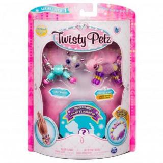Spin Master - Twisty Petz Three Pack Figures - Glitzy Panda & Fluffles Bunny