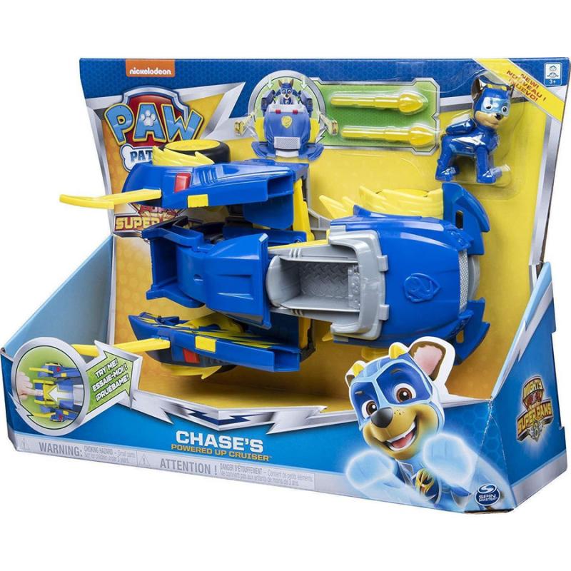 Spin Master Paw Patrol Mighty Pups Super Paws Chase's Powered Up Cruiser (20115057)