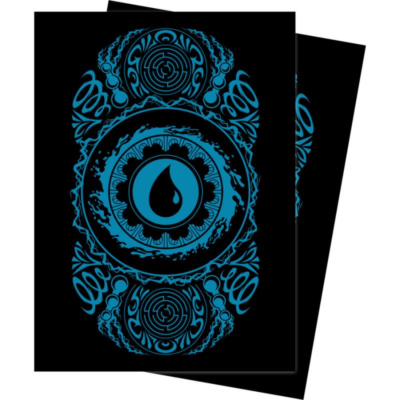 UP - Standard Sleeves for Magic: The Gathering Mana 7 Island (100 Sleeves)