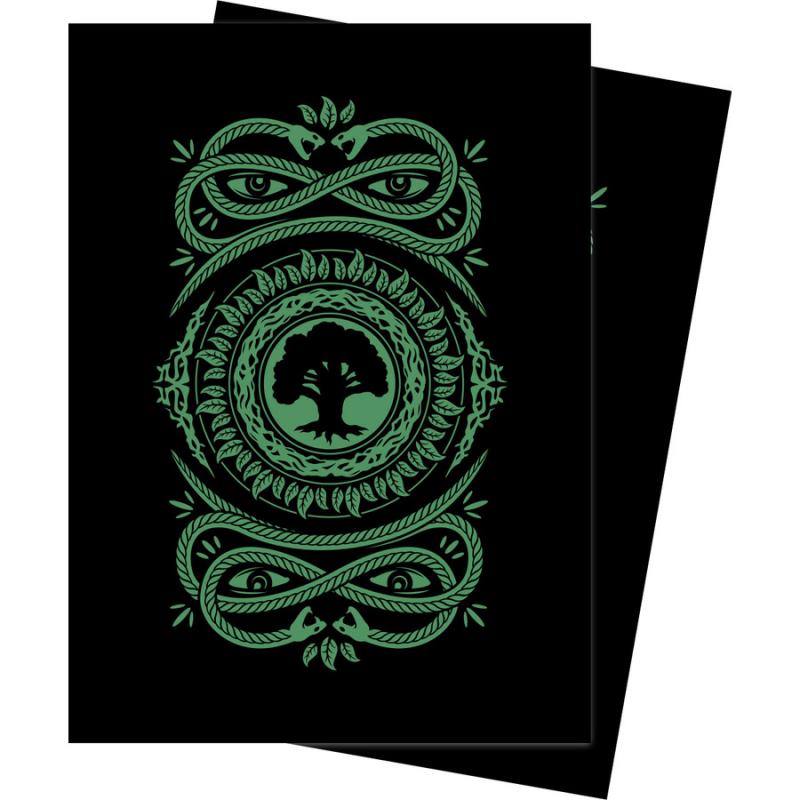 UP - Standard Sleeves for Magic: The Gathering Mana 7 Forest (100 Sleeves)