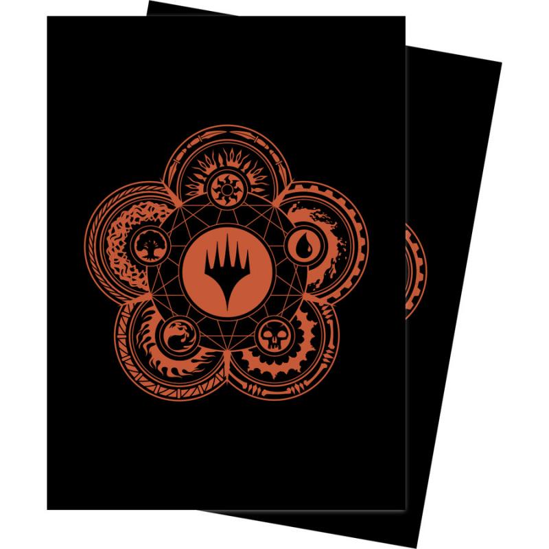 UP - Standard Sleeves for Magic: The Gathering Mana 7 Color Wheel (100 Sleeves)