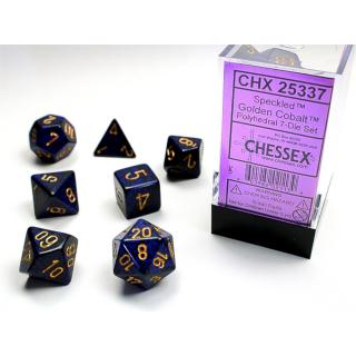 Chessex Speckled Polyhedral 7-Die Set - Cobalt