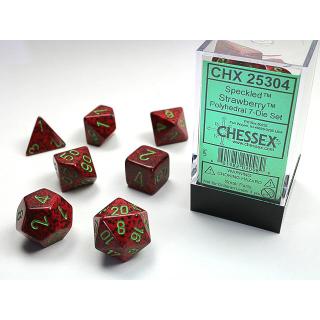 Chessex Speckled Polyhedral 7-Die Set - Strawberry