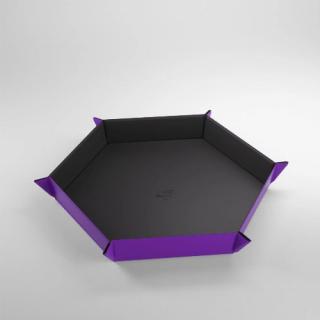 Gamegenic - Magnetic Dice Tray Hexagonal Black/Purple