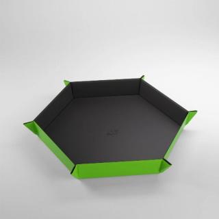 Gamegenic - Magnetic Dice Tray Hexagonal Black/Green