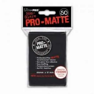 UP - Standard Sleeves - Pro-Matte - Non Glare - Black (50 Sleeves)