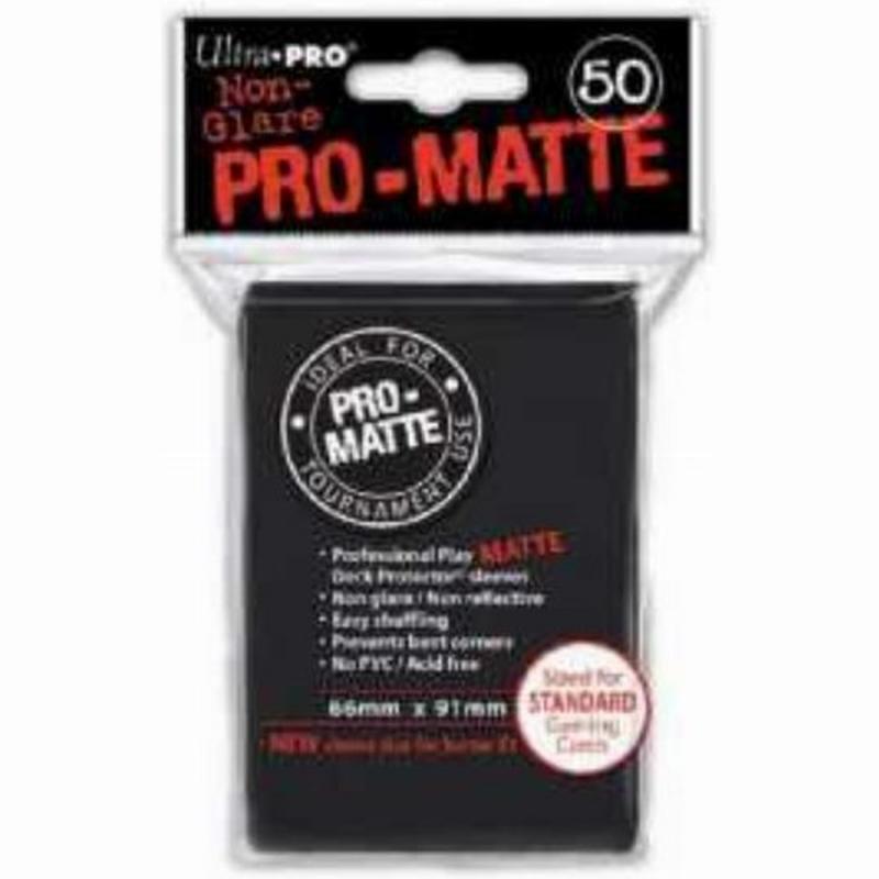 Ultra Pro - Standard Sleeves - Pro-Matte - Non Glare - Black (50 Sleeves)
