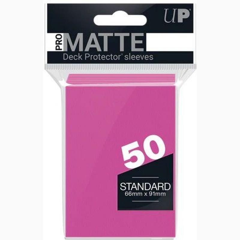 Ultra Pro - Standard Sleeves - Pro-Matte - Non Glare - Bright Pink (50 Sleeves)