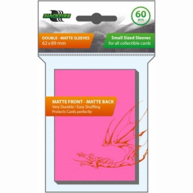 Blackfire Small Sleeves - Double-Matte Pink (60 Sleeves)