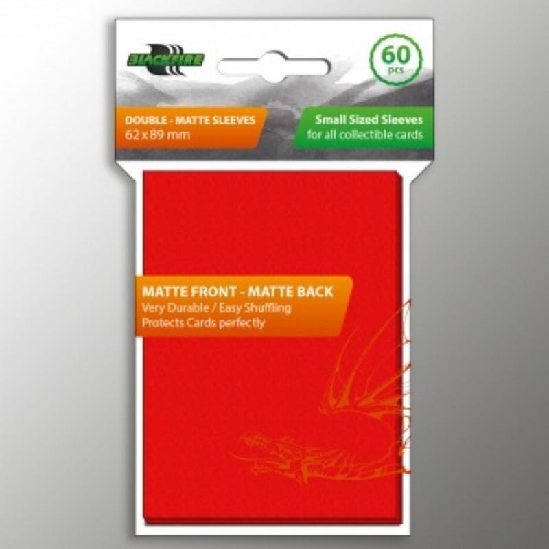Blackfire Small Sleeves - Double-Matte Red (60 Sleeves)