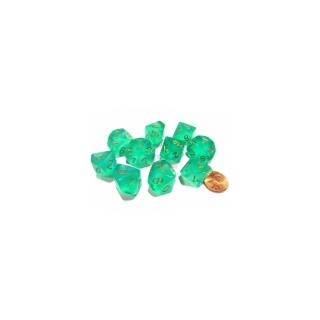 Chessex Borealis Polyhedral Light Green/gold Luminary 7-Die Set