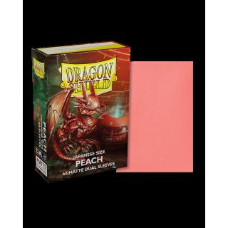 Dragon Shield Japanese size Matte Dual Sleeves - Peach Piip (60 Sleeves)