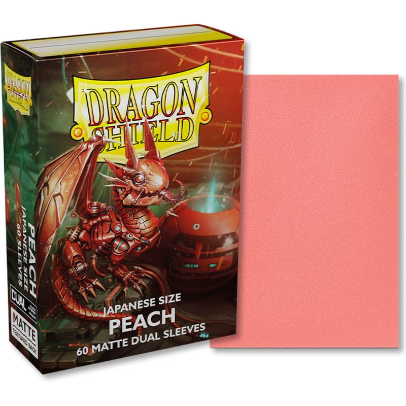 Dragon Shield Japanese size Matte Dual Sleeves - Peach Piip (60 Sleeves)