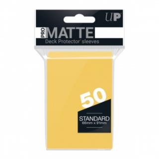 UP - Standard Sleeves - Pro-Matte - Non Glare - Yellow (50 Sleeves)