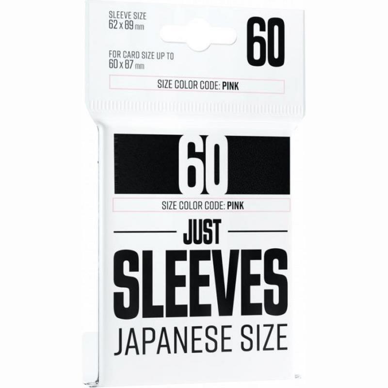 Just Sleeves - Japanese Size Black (60 Sleeves)