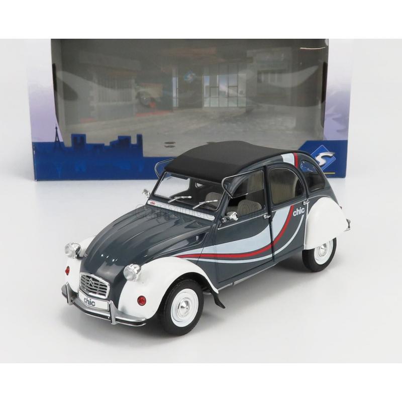 1:18 Citroen 2CV6 Chic (1982) White Grey - Solido