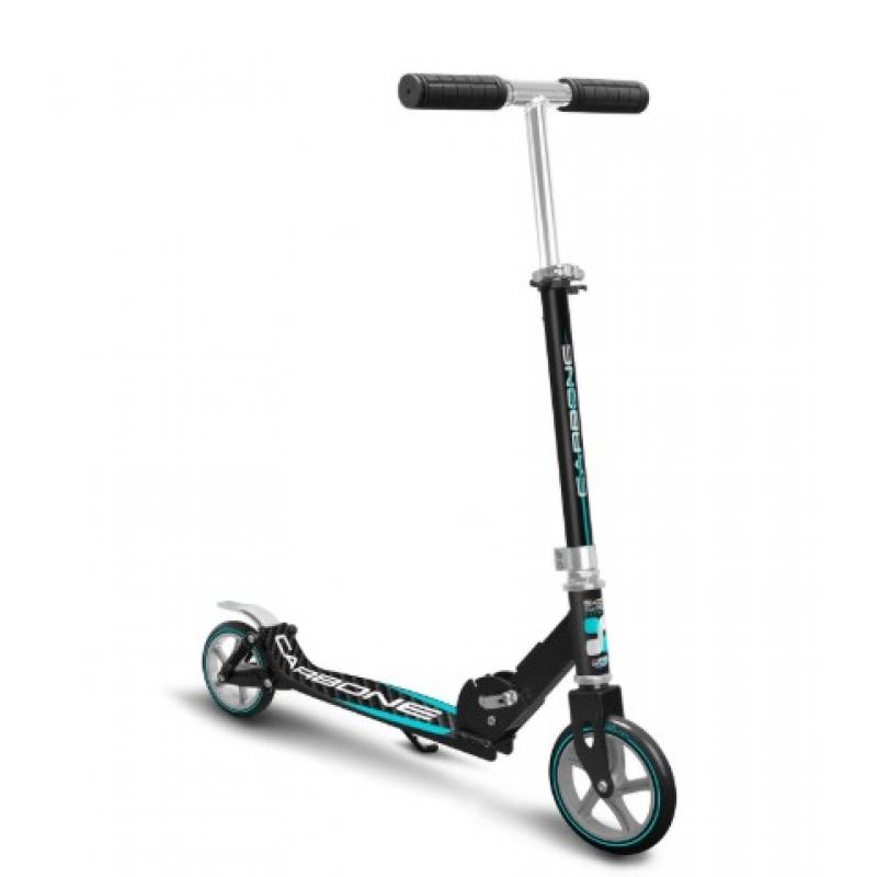 Stamp: Foldable Double Suspensions Adjustable Scooter 145mm Skids Control Carbone