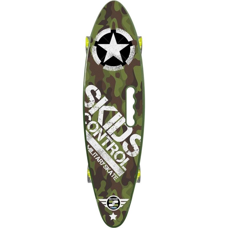 Skateboard 61cm x 18cm Skids Control Στρατιωτικό με Λαβή - Stamp