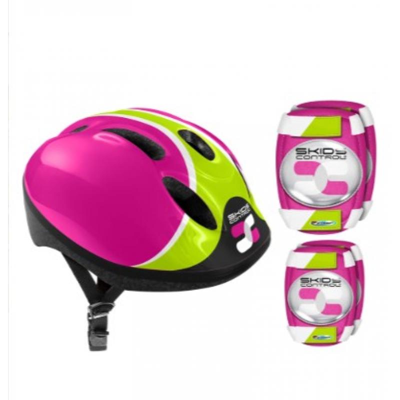 Stamp: Helmet + Elbow & Knee Pads Pink, Skids Control