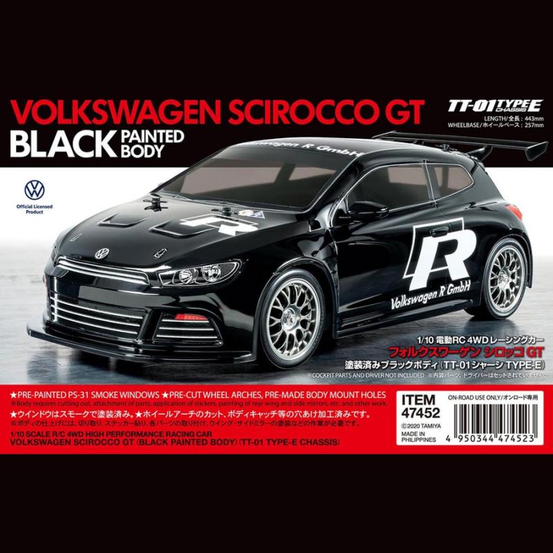1:10 RC VW Scirocco GT Blk pre-p. TT-01E