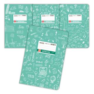 Typotrust Τετράδιο Special Doodles Ριγέ Β5 Φ50 - Βεραμάν