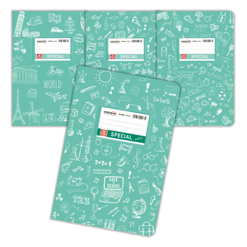 Typotrust Τετράδιο Special Doodles Ριγέ Β5 Φ50 - Βεραμάν