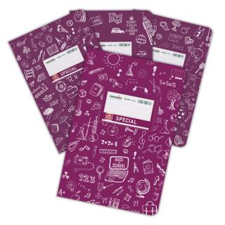 Typotrust Τετράδιο Special Doodles Ριγέ Β5 Φ50 - Μωβ