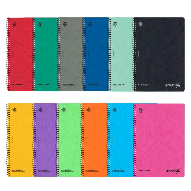 Typotrust Τετράδιο Σπιράλ Graphix Β5 23 Θεμάτων x 60 σελ. (Διάφορα Χρώματα)