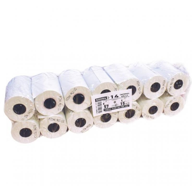 Χαρτοταινία Θερμική 57 χ 40 15 μέτρα (BPA Free) 14άδα