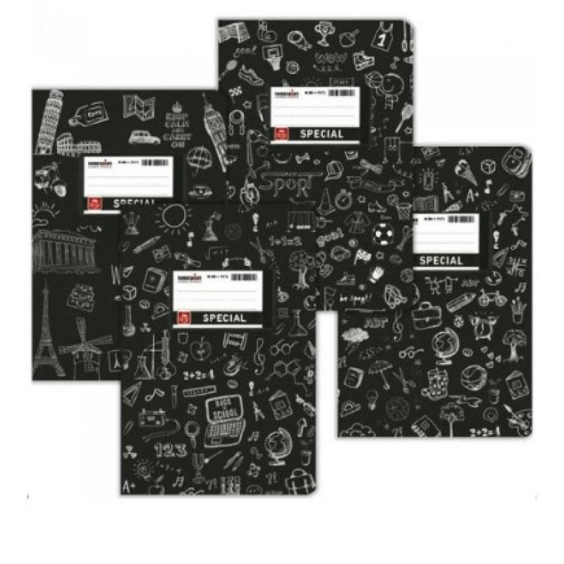 Typotrust Τετράδιο Special Doodles Ριγέ Β5 Φ50 - Μαύρο